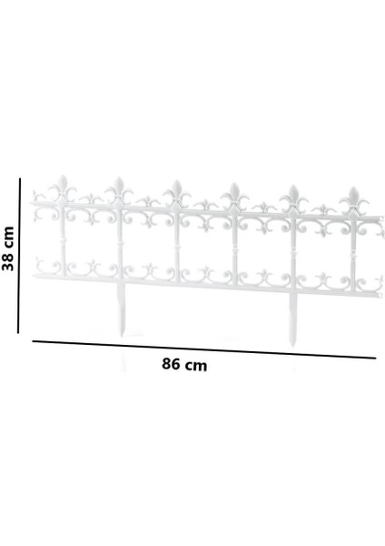 SY-5990 Klasik Plastik Bahçe Çiti 86X38 cm 4'lü Set