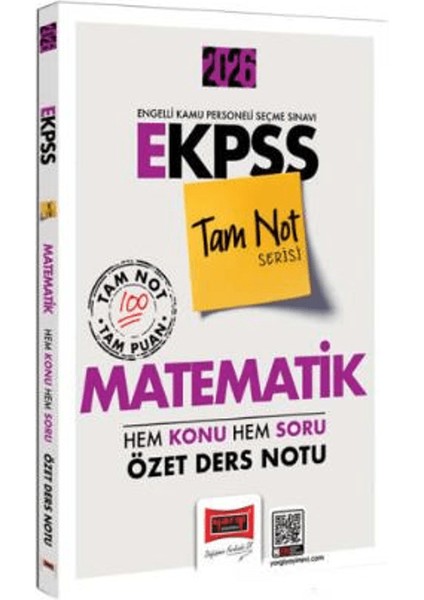 2026 E-Kpss Tam Not Serisi Matematik Hem Konu Hem Soru Özet Ders Notu