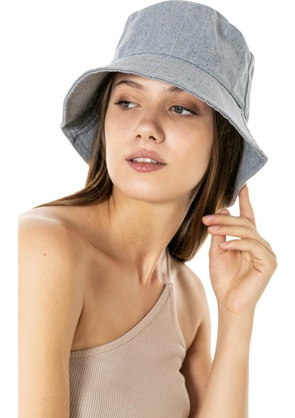 14126 Kot Rengi Mavi Bucket Şapka