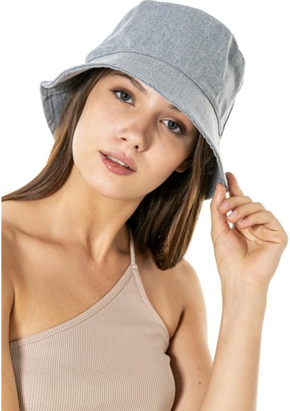 14126 Kot Rengi Mavi Bucket Şapka