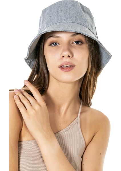 14126 Kot Rengi Mavi Bucket Şapka