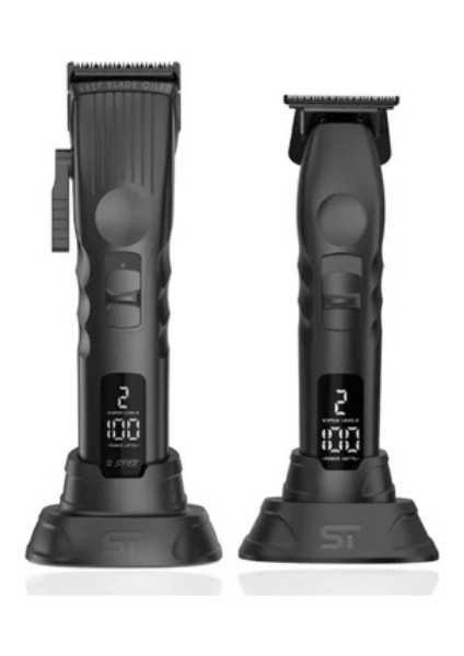 Siyah 2Spee Trimmer & Clipper Seti | Sessiz | LCD Ekranlı | Ergonomik