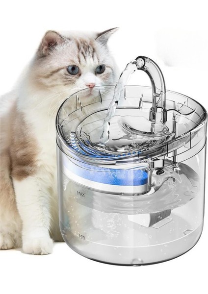 Multizone Otomatik Kedi Köpek Su Kabı Hareket Sensörlü Sessiz Şeffaf Su Pınarı Su Çeşmesi