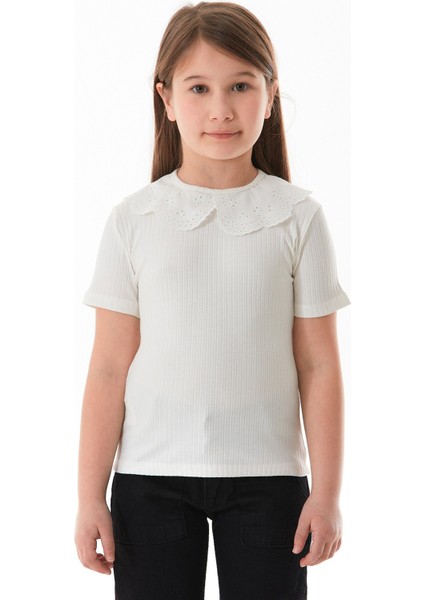 Bebe Yaka Fitilli Kız Çocuk Bluz