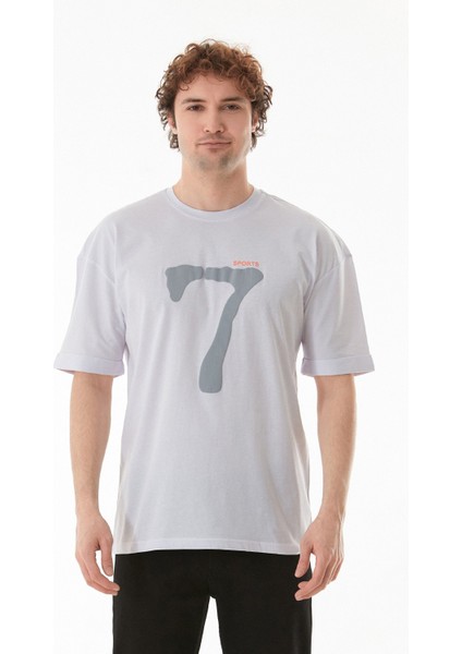 Sports 7 Baskılı Oversize Tişört
