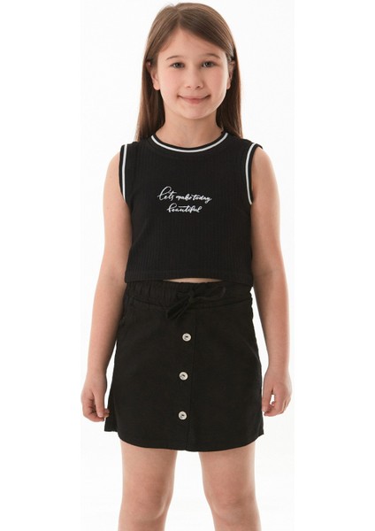 Beli Bağlamalı Düğmeli Kız Çocuk Etek fiyatları