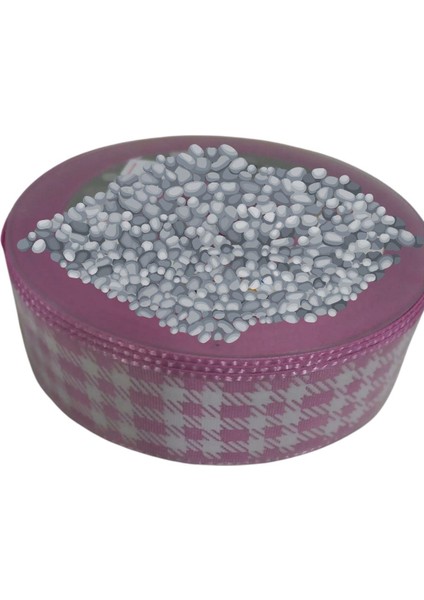 Tafta Ekoseli Kurdele 25 mm Pembe 5 Metre
