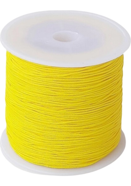 Paraşüt Ipi, Bileklik-Kolye Örgü Ipi 1 mm 50 Metre Sarı