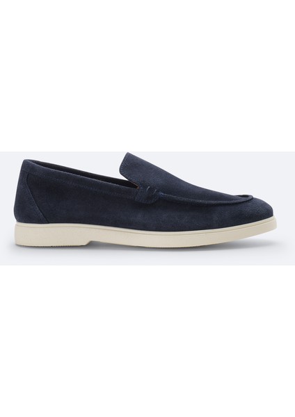 Erkek Lacivert Süet Loafer Ayakkabı A51Y8003