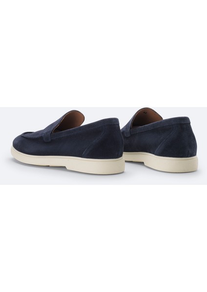 Erkek Lacivert Süet Loafer Ayakkabı A51Y8003