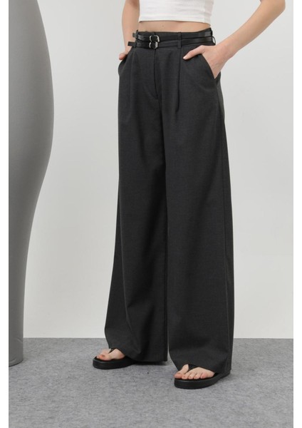 32183 Kadın Kemerli Palazzo Pantolon modelleri