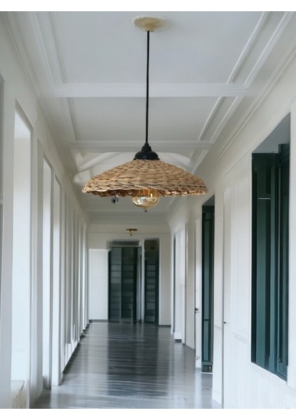 Kep Hasır Avize Aydınlatma Dekoratif El Yapımı/ Ev Dekorasyon / Salon Mutfak Bahçe Balkon