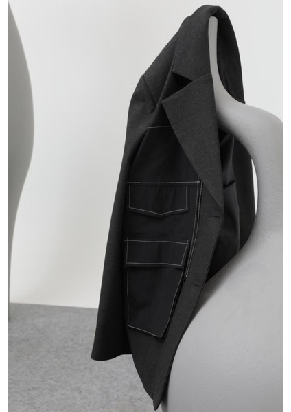 32151 Kadın Cep Detaylı Blazer Ceket modelleri