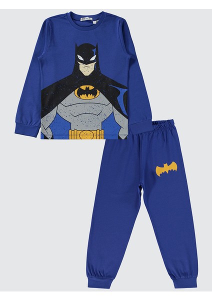 Erkek Çocuk Pijama Takımı 6-9 Yaş Saks Mavisi