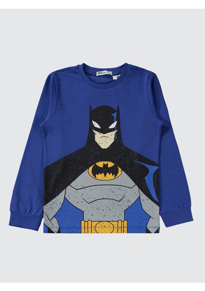 Erkek Çocuk Pijama Takımı 6-9 Yaş Saks Mavisi
