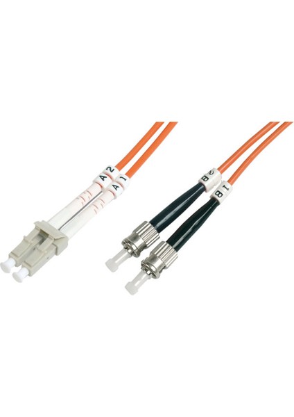 LC-ST Fiber Optik Patch Kablo, Multimode OM 2 50/125 Duplex, 3.0mm, LSZH, 2 metre