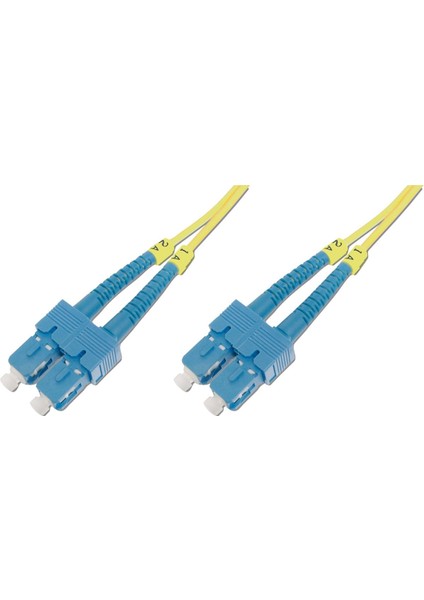 SC-SC Fiber Optik Patch Kablo, 9/125 µ, Singlemode, 3.0mm, Duplex, OS2, LSZH, 10 metre