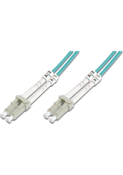 LC-LC Fiber Optik Patch Kablo, Multimode OM 3 50/125 Duplex, 3.0mm, LSZH, 1 metre