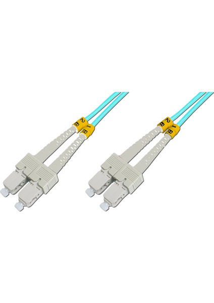 Sc - Sc Fiber Optik Patch Kablo, Multimode Om 3 50/125 Duplex, 3.0mm, Lszh, 2 Metre