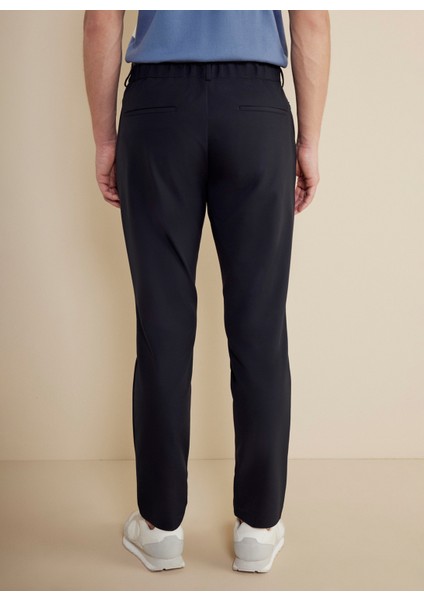 Normal Bel Normal Paça Standart Lacivert Erkek Pantolon BBFW24MPT017