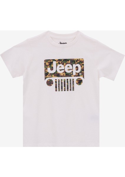 Baskılı Ekru Erkek Çocuk T-Shirt J5SB-TST7731