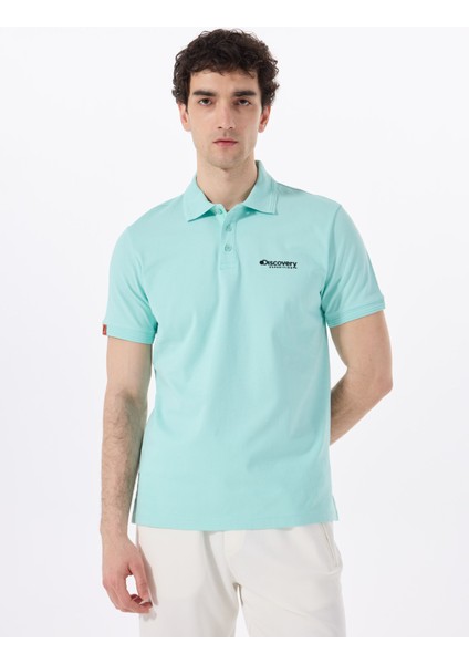 D4SM-TST3248 Mint Basic Düz Erkek Polo T-Shirt