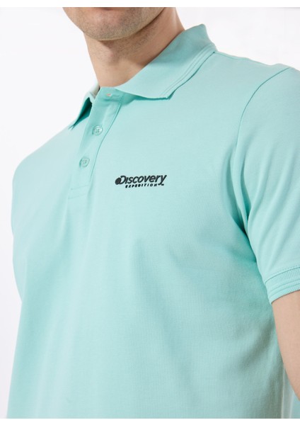 D4SM-TST3248 Mint Basic Düz Erkek Polo T-Shirt