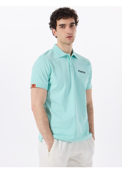D4SM-TST3248 Mint Basic Düz Erkek Polo T-Shirt