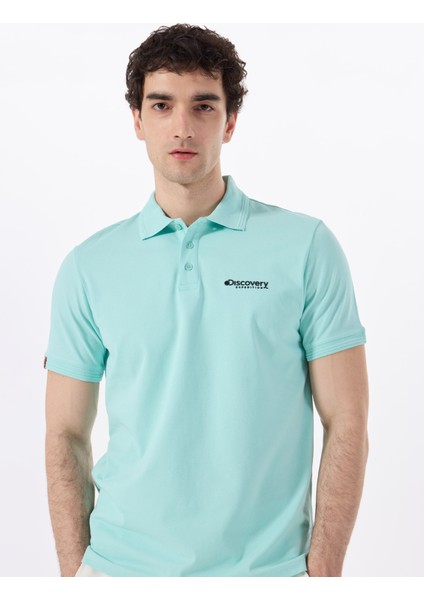 D4SM-TST3248 Mint Basic Düz Erkek Polo T-Shirt fırsatları