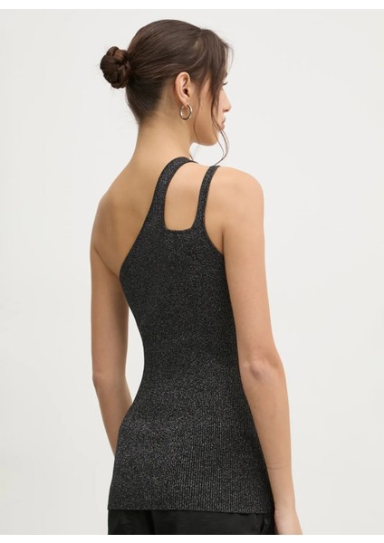 Jeans Tek Omuz Yaka Düz Siyah Kadın Bluz A1W18028 fırsatları