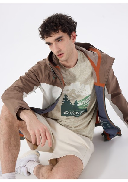 D5SM-MNT3770 Açık Kahve Düz Erkek Mont