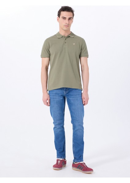 Orta Bel Slim Fit Mavi Erkek Denim Pantolon Vegas Slım - 1011