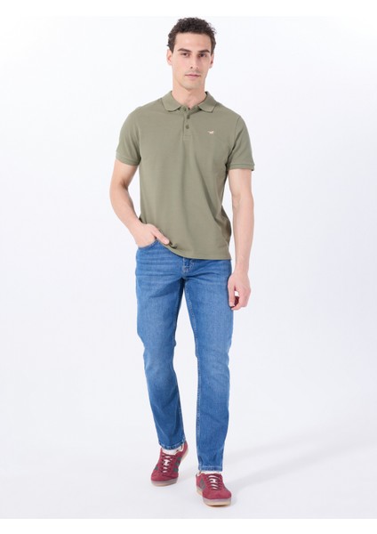 Orta Bel Slim Fit Mavi Erkek Denim Pantolon Vegas Slım - 1011 fiyatları