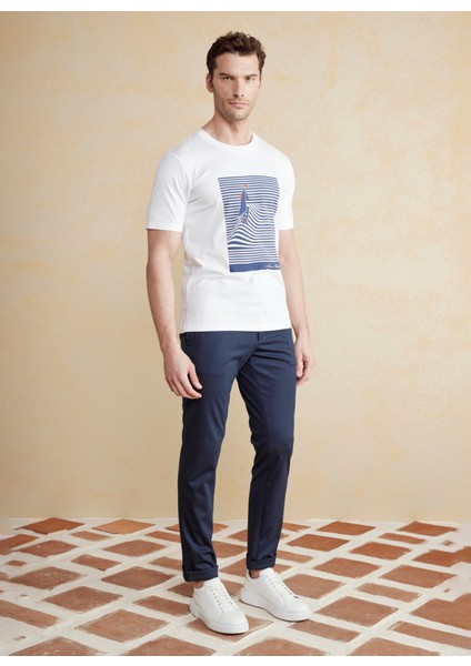 Normal Bel Düz Paça Standart Lacivert Erkek Pantolon BBSS25MPT002