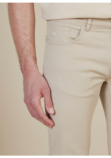 Normal Bel Düz Paça Standart Bej Erkek Pantolon BBSS25MPT010