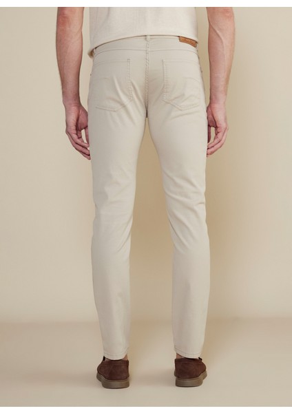Normal Bel Düz Paça Standart Bej Erkek Pantolon BBSS25MPT010
