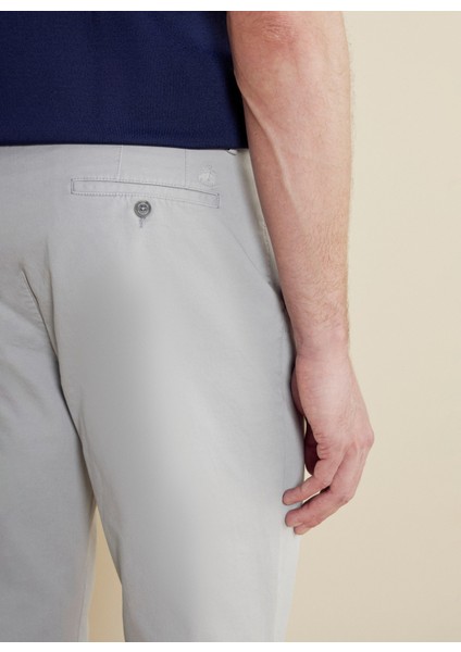 Normal Bel Düz Paça Standart Açık Gri Erkek Pantolon BBSS25MPT001