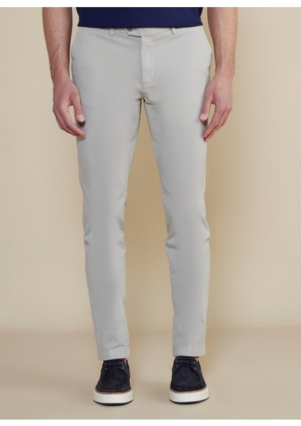 Normal Bel Düz Paça Standart Açık Gri Erkek Pantolon BBSS25MPT001