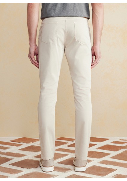 Normal Bel Düz Paça Standart Bej Erkek Pantolon BBSS25MPT005