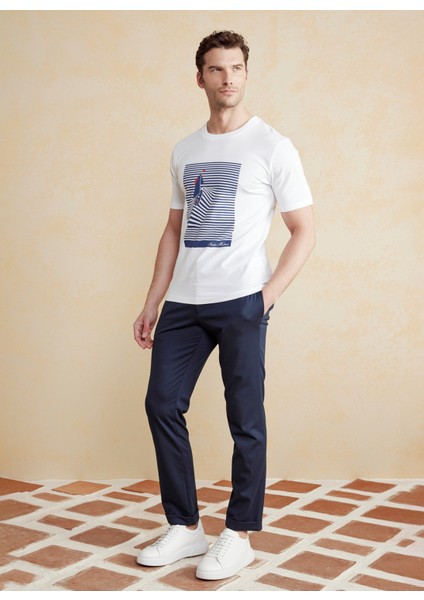 Normal Bel Düz Paça Standart Lacivert Erkek Pantolon BBSS25MPT002