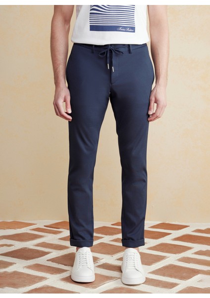 Normal Bel Düz Paça Standart Lacivert Erkek Pantolon BBSS25MPT002