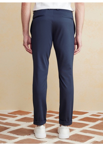 Normal Bel Düz Paça Standart Lacivert Erkek Pantolon BBSS25MPT002