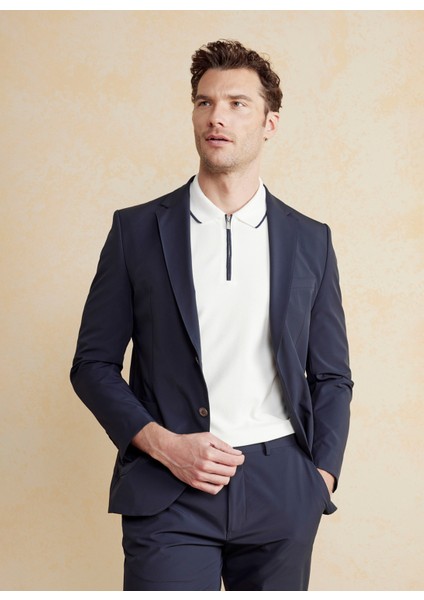 Slim Fit Lacivert Erkek Ceket BBSS25MBL013