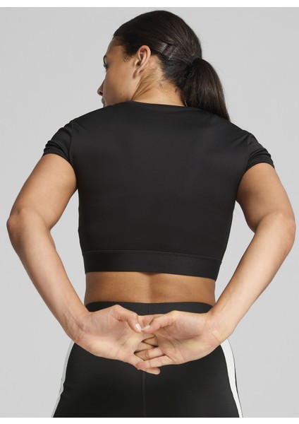 52680501 W Puma Strong Tee - Short Kırmızı Yuvarlak Yaka Crop Düz Kadın T-Shirt fiyatları