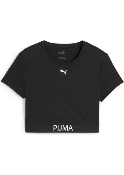 52680501 W Puma Strong Tee - Short Kırmızı Yuvarlak Yaka Crop Düz Kadın T-Shirt fırsatları