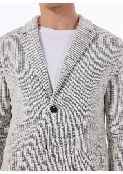 Basic Siyah - Ekru Erkek Jakarlı Ceket F5SM-CKT 2055 fırsatları