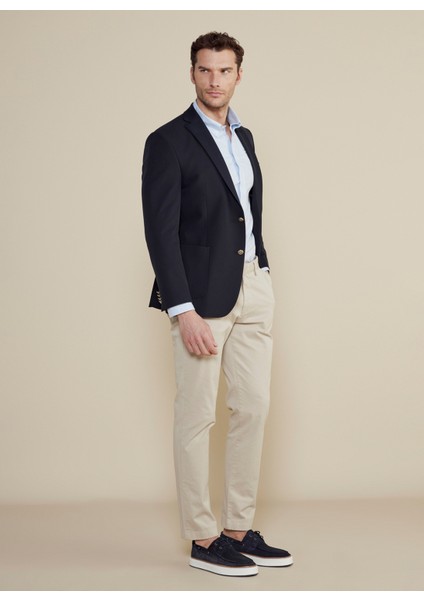 Slim Fit Lacivert Erkek Ceket BBSS25MBL019