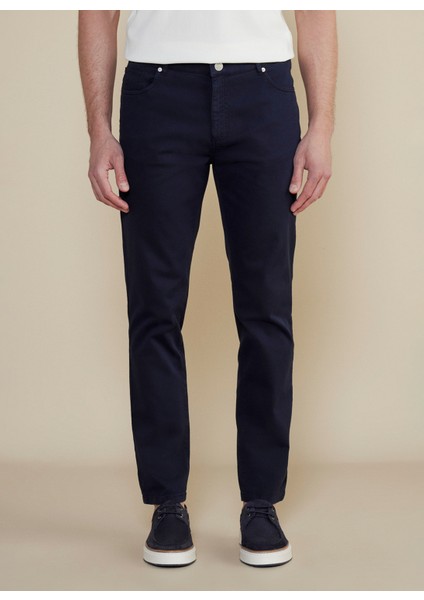 Normal Bel Düz Paça Standart Lacivert Erkek Pantolon BBSS25MPT005
