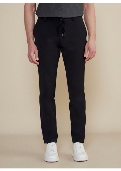 Normal Bel Düz Paça Standart Siyah Erkek Pantolon BBSS25MPT024