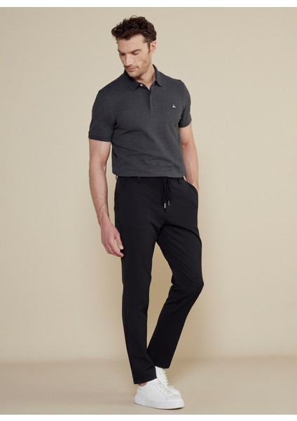 Normal Bel Düz Paça Standart Siyah Erkek Pantolon BBSS25MPT024